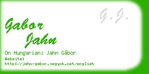 gabor jahn business card